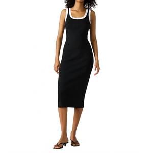NEW STEVE MADDEN azalea midi dress in black/white